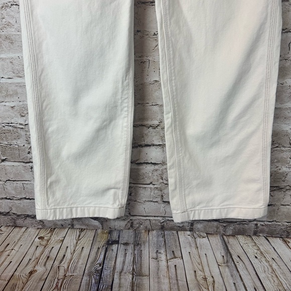 TNA Aritzia Women's Size 8 Greenwich Pant Carpenter Jeans White Tan Stitch READ - Picture 6 of 14